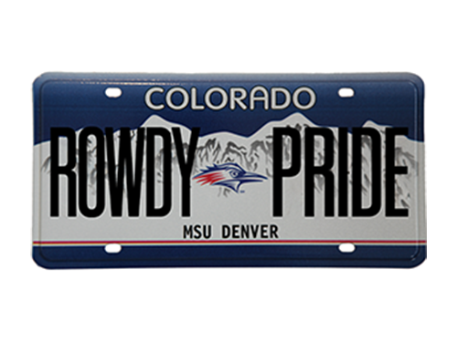 MSU Denver License Plate