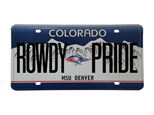 MSU Denver License Plate