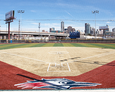 The baseball diamond at MSU Denver's athletic complex.