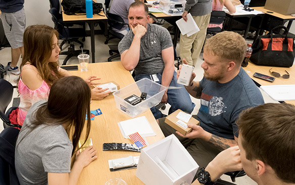 Aviation and Aerospace students in the classroom.