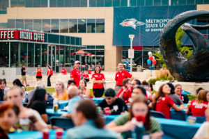 Eating area for students at convocation