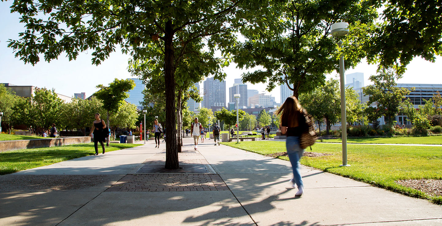 Auraria Campus in the summer.