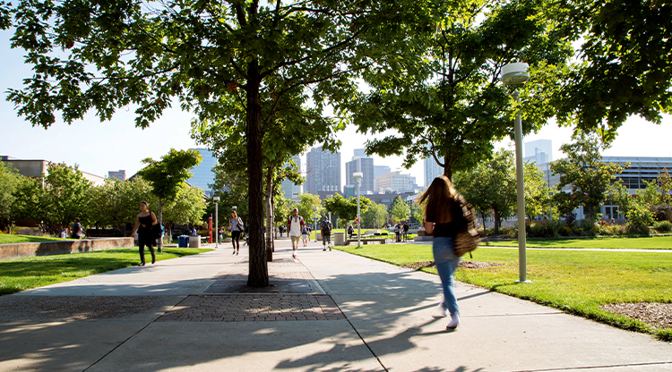 Auraria Campus on a bright summer day.