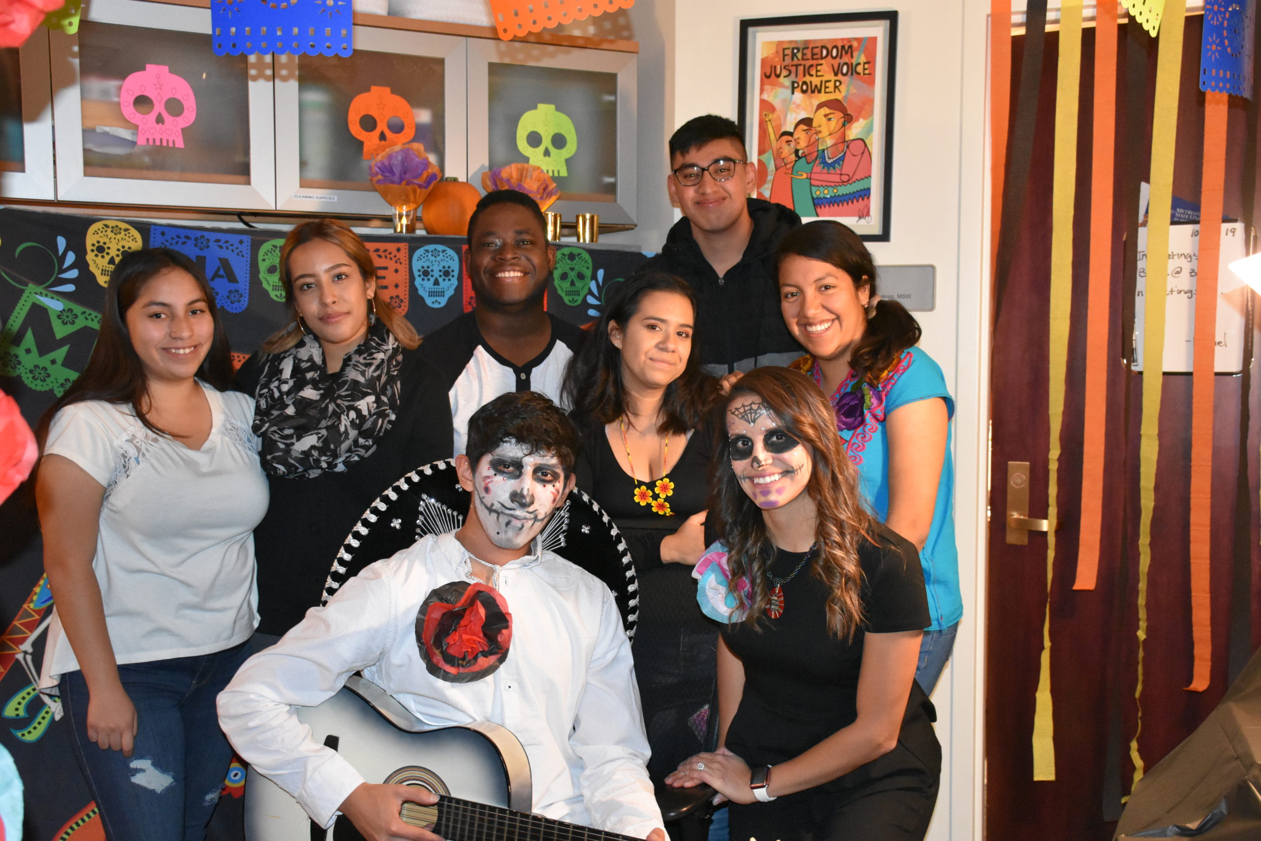 CAMP students celebrating Dia de los Muertos