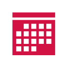 Simplified red calendar icon