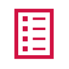 Red checklist icon