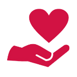 heart in hand icon