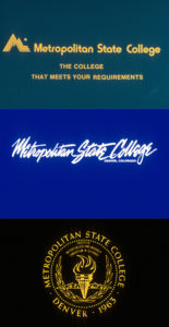 Old logos for Metropolitan State College