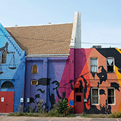 The south side of the Curious Theater Building on W. 11th Ave. and Acoma St., painted in 2018. Photo by Amanda Schwengel