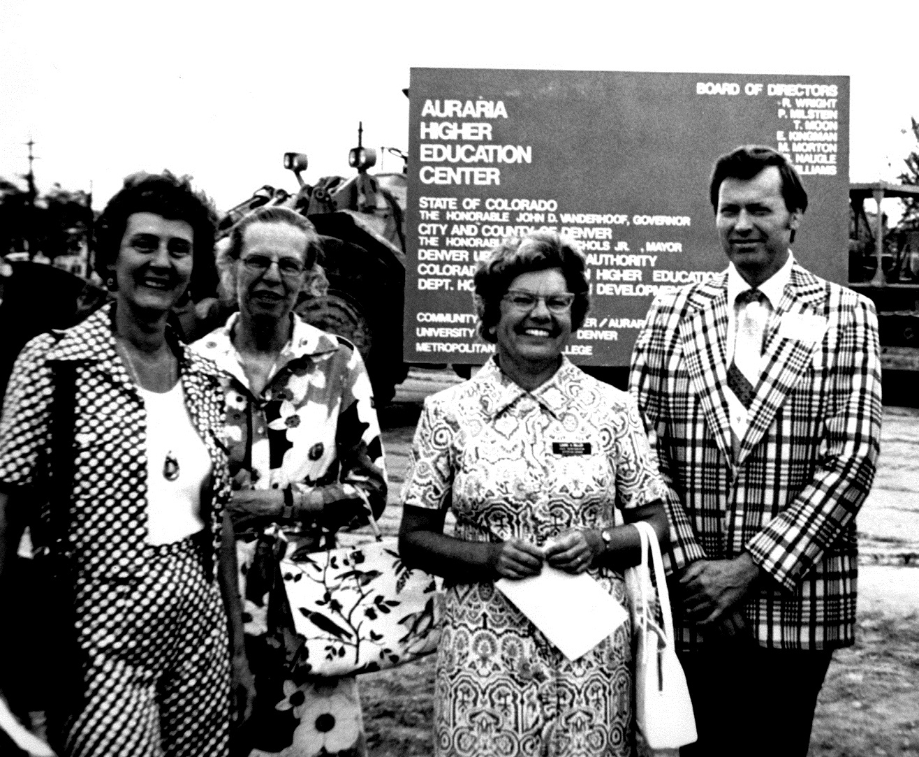 Group standing at the Auraria Higher Education Center site