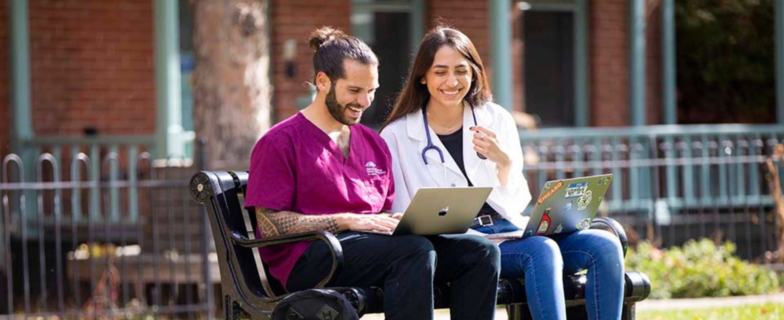 Online MSU Denver students learning outside the classroom