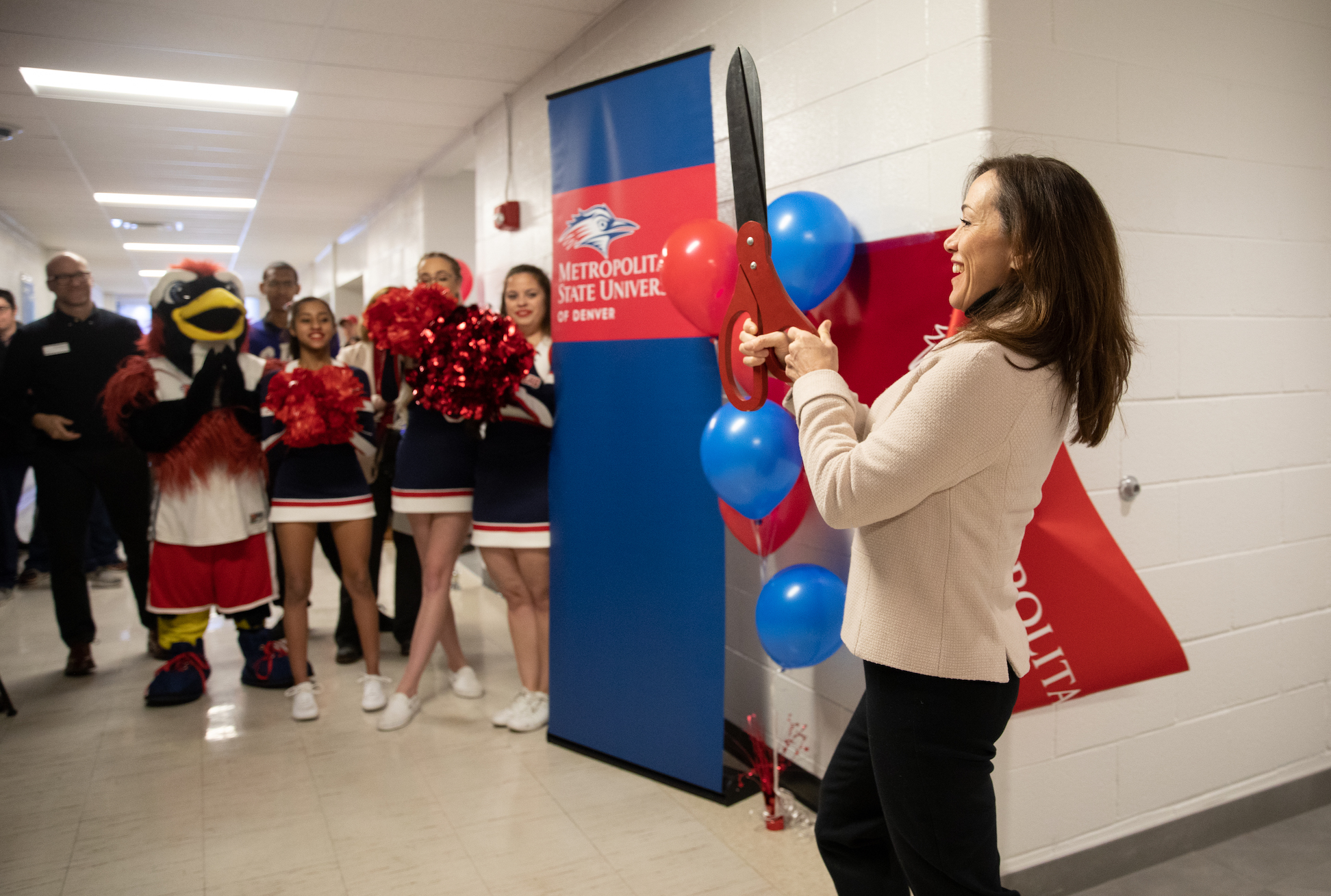 Dr. Davidson cut the ribbon