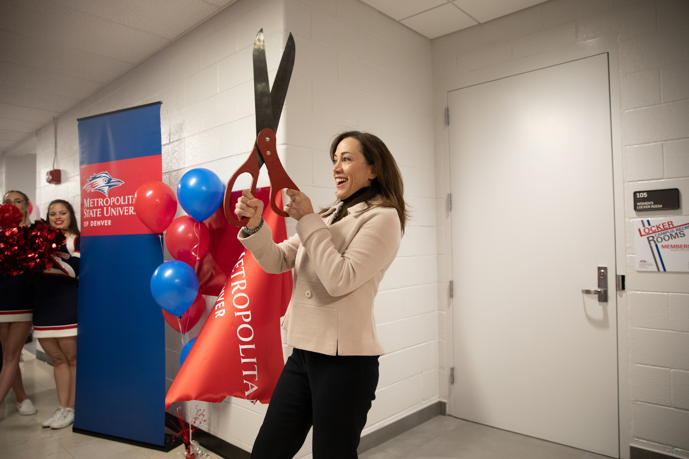 Dr. Davidson cut the ribbon