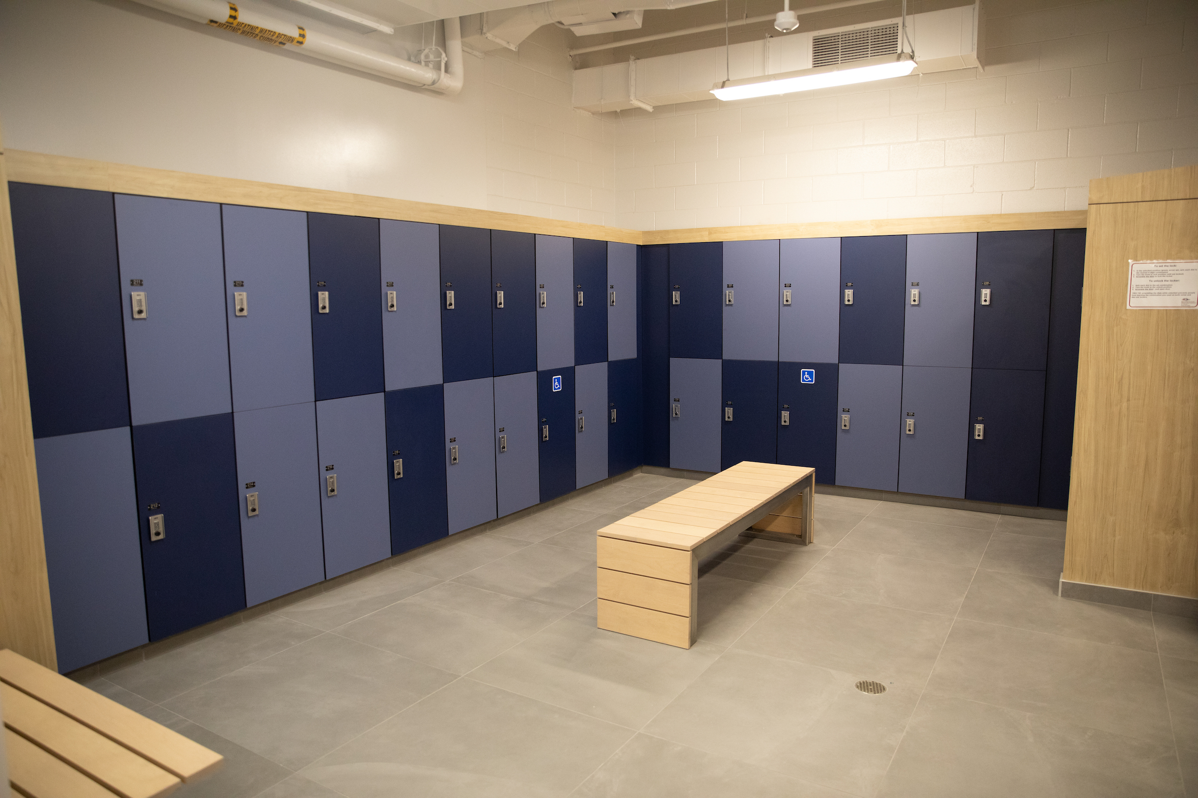 new lockers and benches