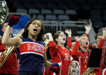 MSU Denver cheer squad.