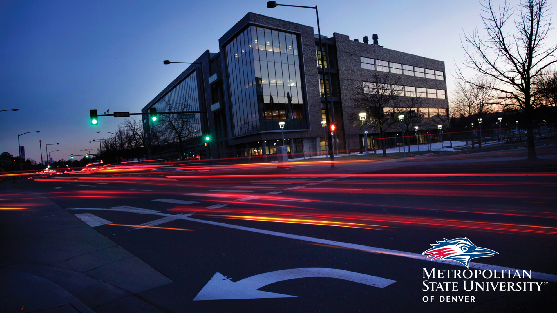 MSU Denver at Night