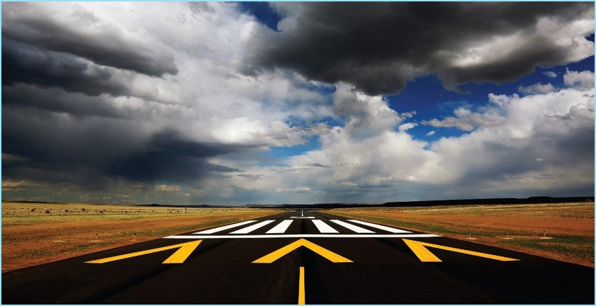 Runway threshold at Colorado Air and Spaceport