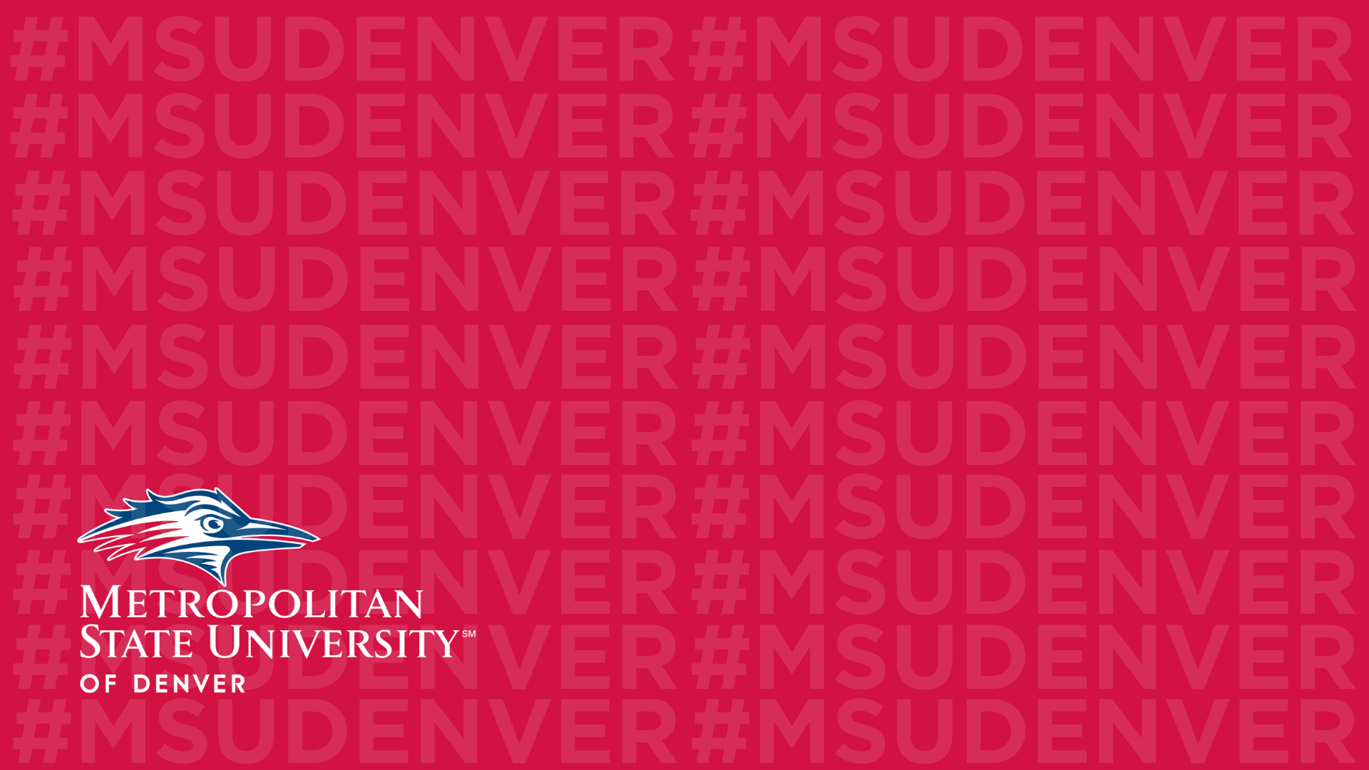 Red #MSUDENVER Background