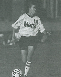 Rosie Durban playing soccer