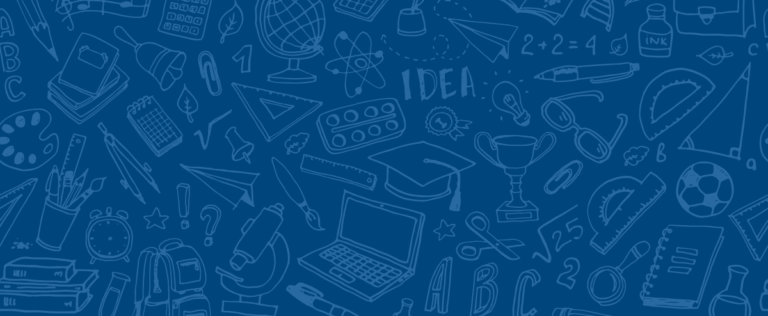 Graphic image background consisting of tiled icons of images relating to the field of education.