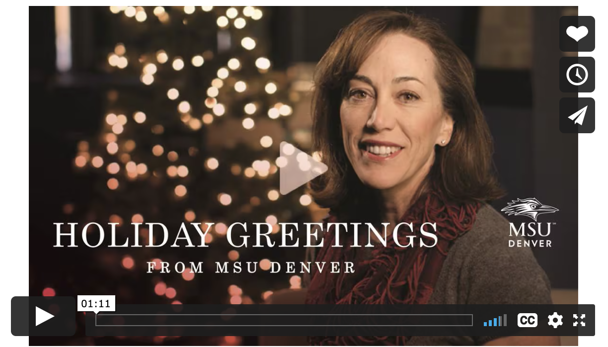 Thumbnail: Holiday Greetings from MSU Denver