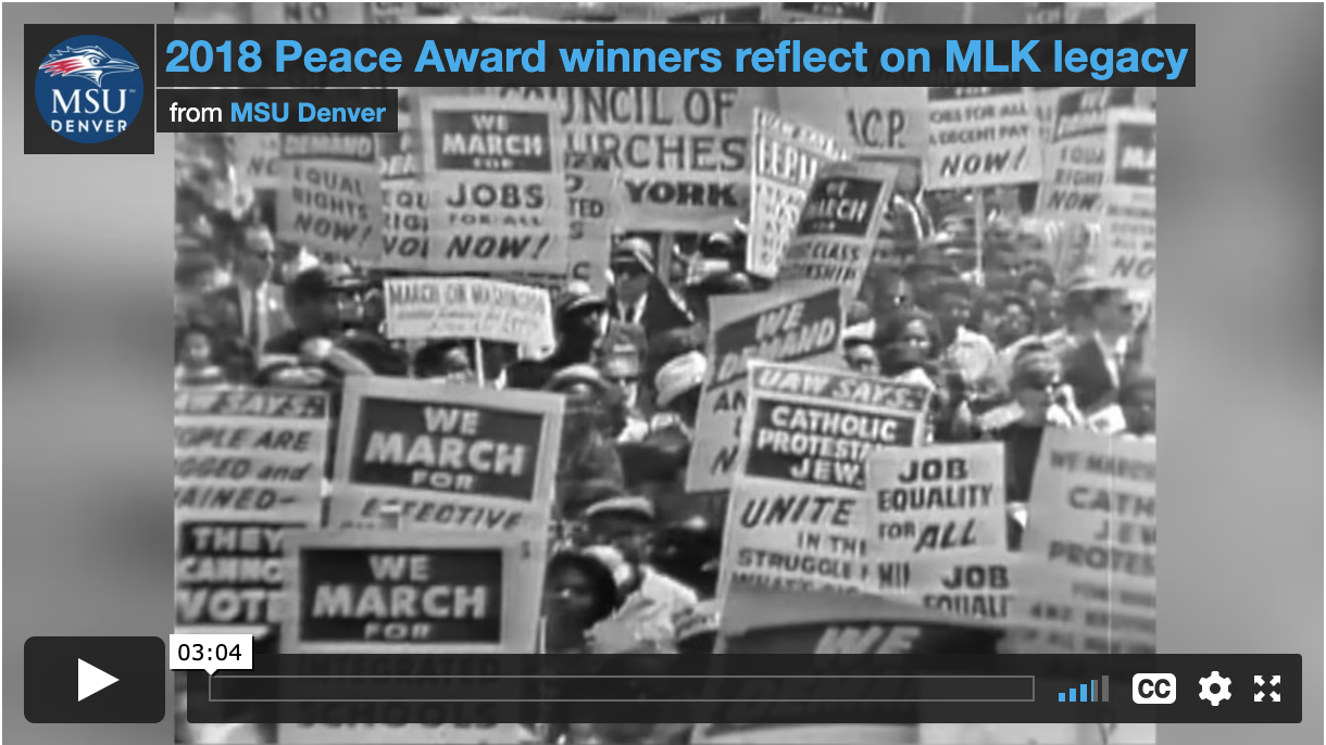 Thumbnail: 2018 Peace Award winners reflect on MLK legacy