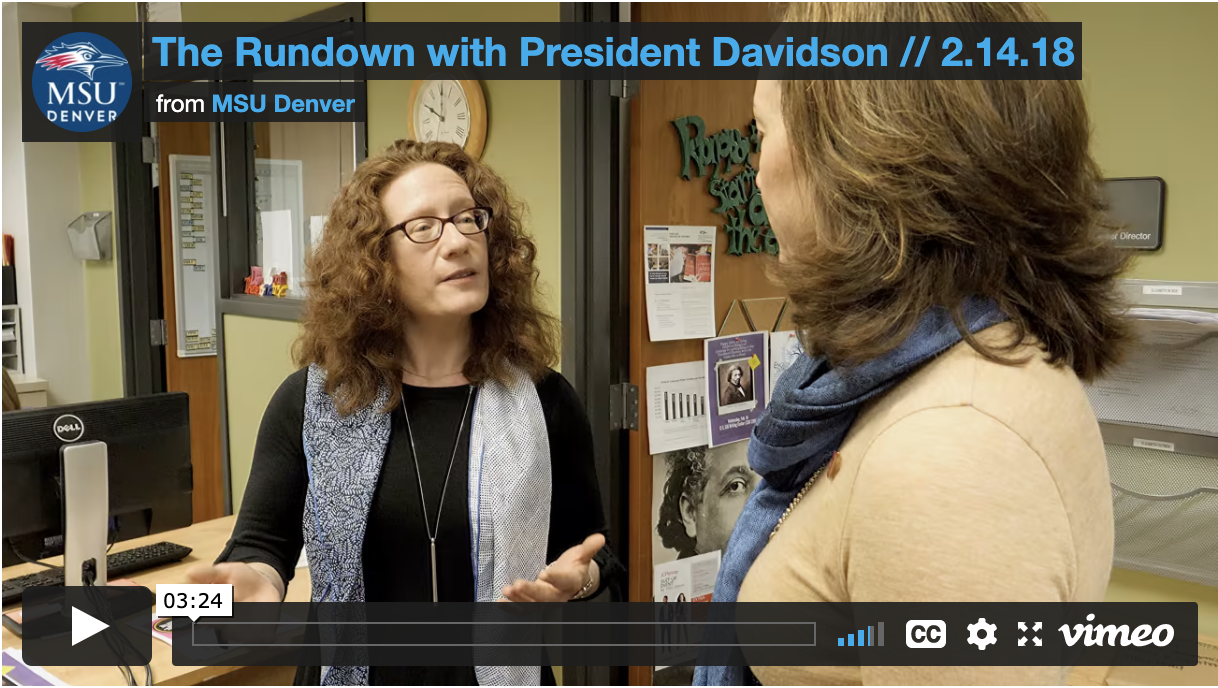 Thumbnail: The Rundown: President Davidson visits the Writing Center