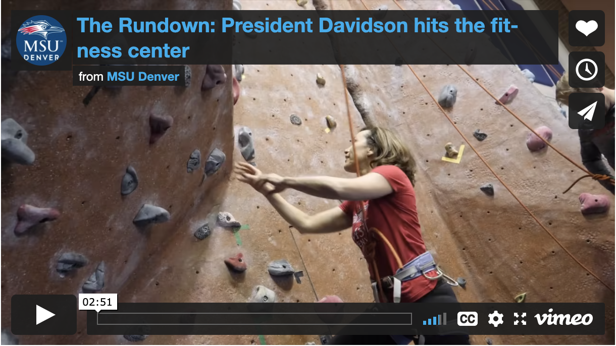 Thumbnail: The Rundown: President Davidson visits the fitness center