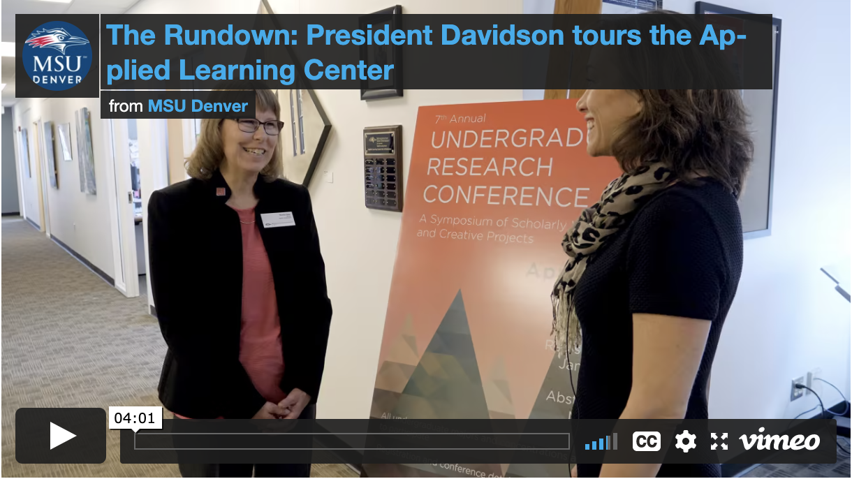 Thumbnail: The Rundown: President Davidson tours the Applied Learning Center