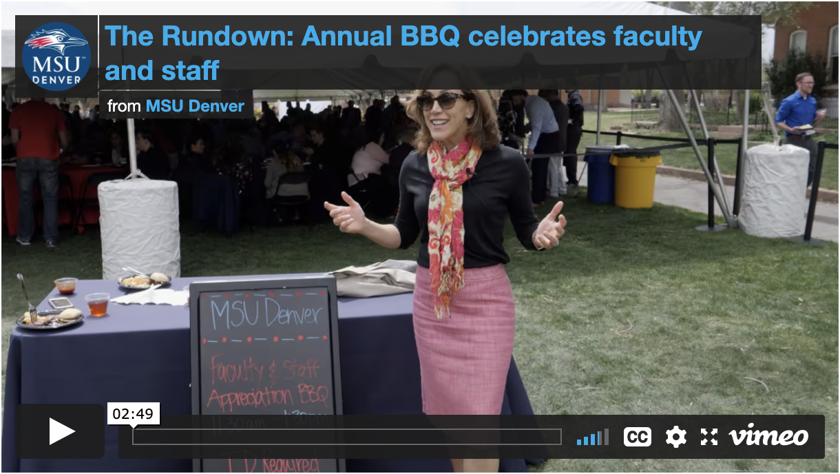 Thumbnail: The Rundown: President Davidson celebrates faculty and staff at the annual BBQ