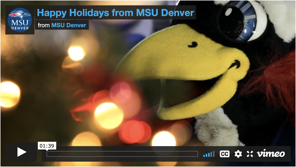 Thumbnail: Happy Holidays from MSU Denver