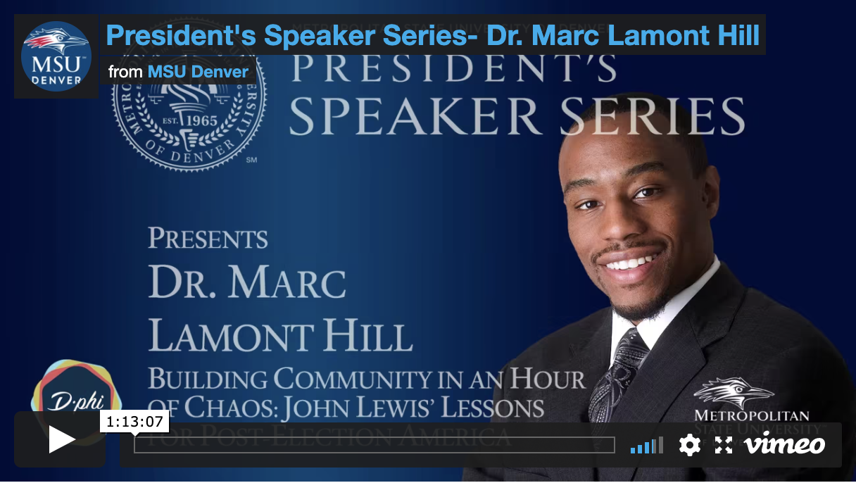 Thumbnail: President's Speaker Series: Dr. Marc Lamont Hill