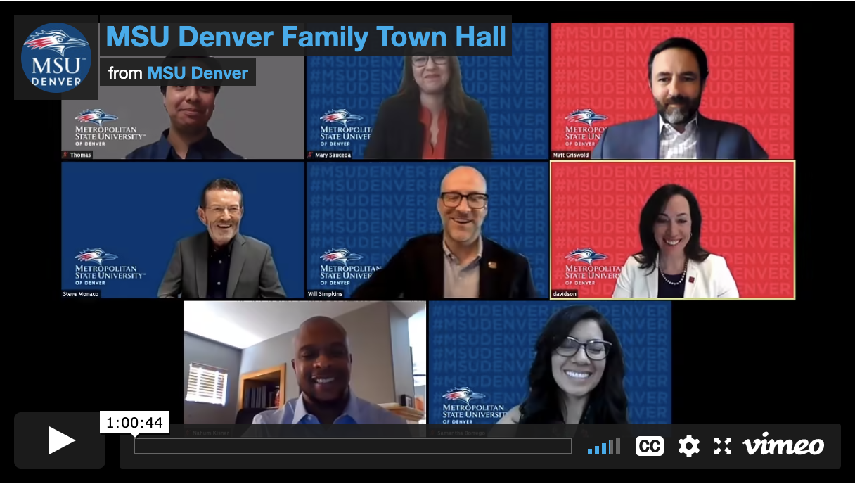 Thumbnail: MSU Denver Family Town Hall