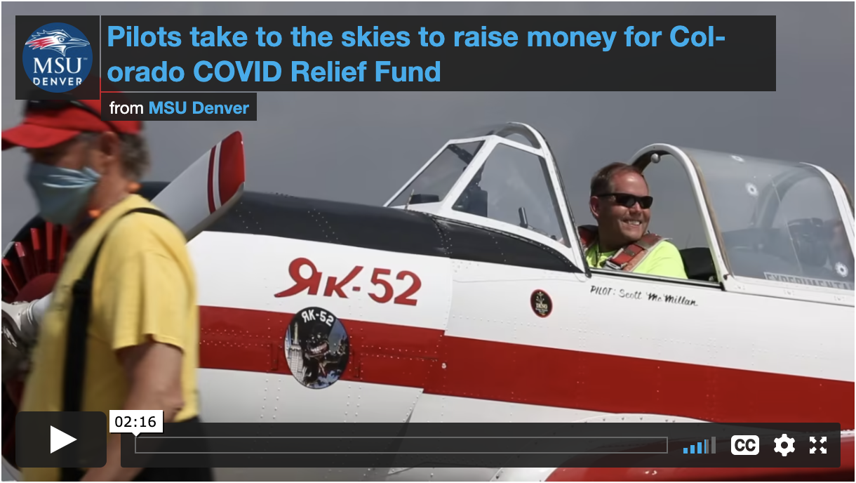 Thumbnail: RED: Aerial parade supports Colorado COVID Relief Fund