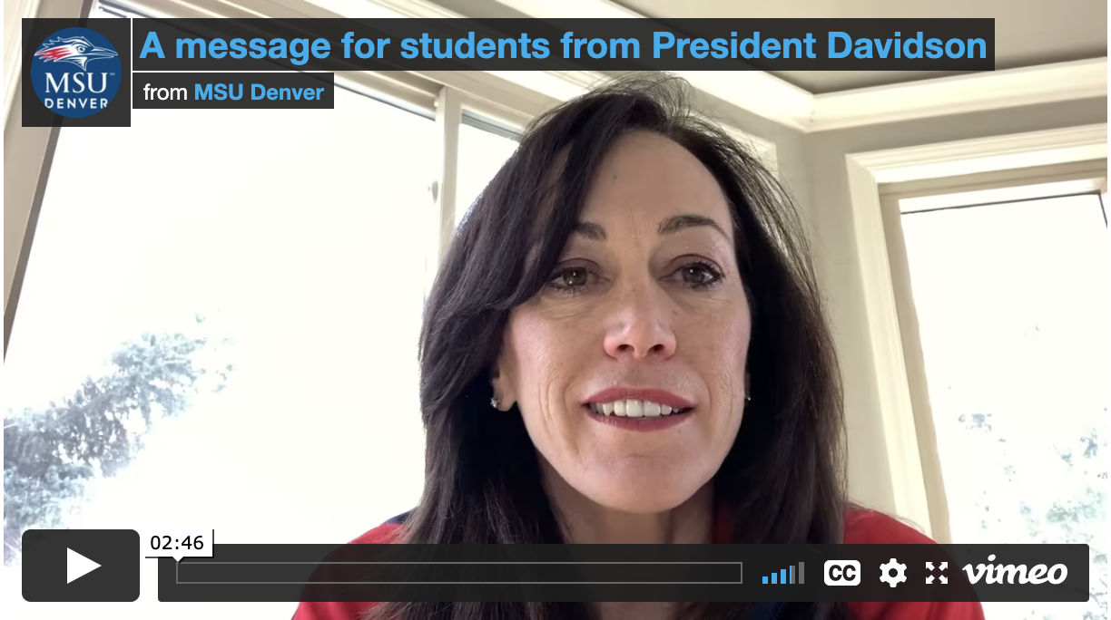 Thumbnail: A message for students from Janine Davidson