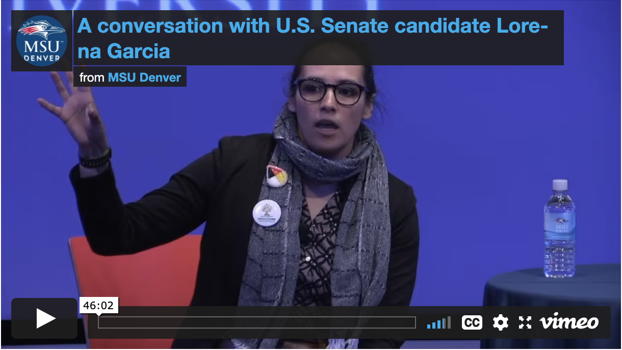 Thumbnail: A conversation with U.S. Senate Candidate Lorena Garcia