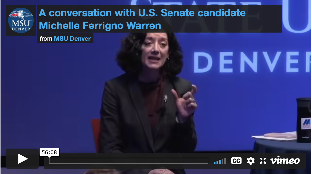 Thumbnail: A conversation with U.S. Senate Candidate Michelle Ferrigno Warren