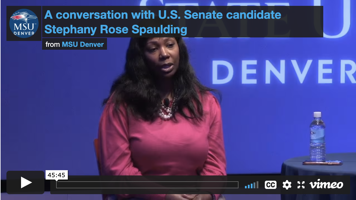 Thumbnail: A conversation with U.S. Senate Candidate Stephany Rose Spaulding