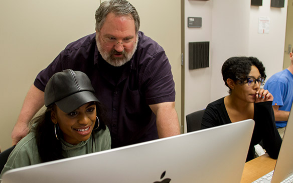 Students in a computer lab.