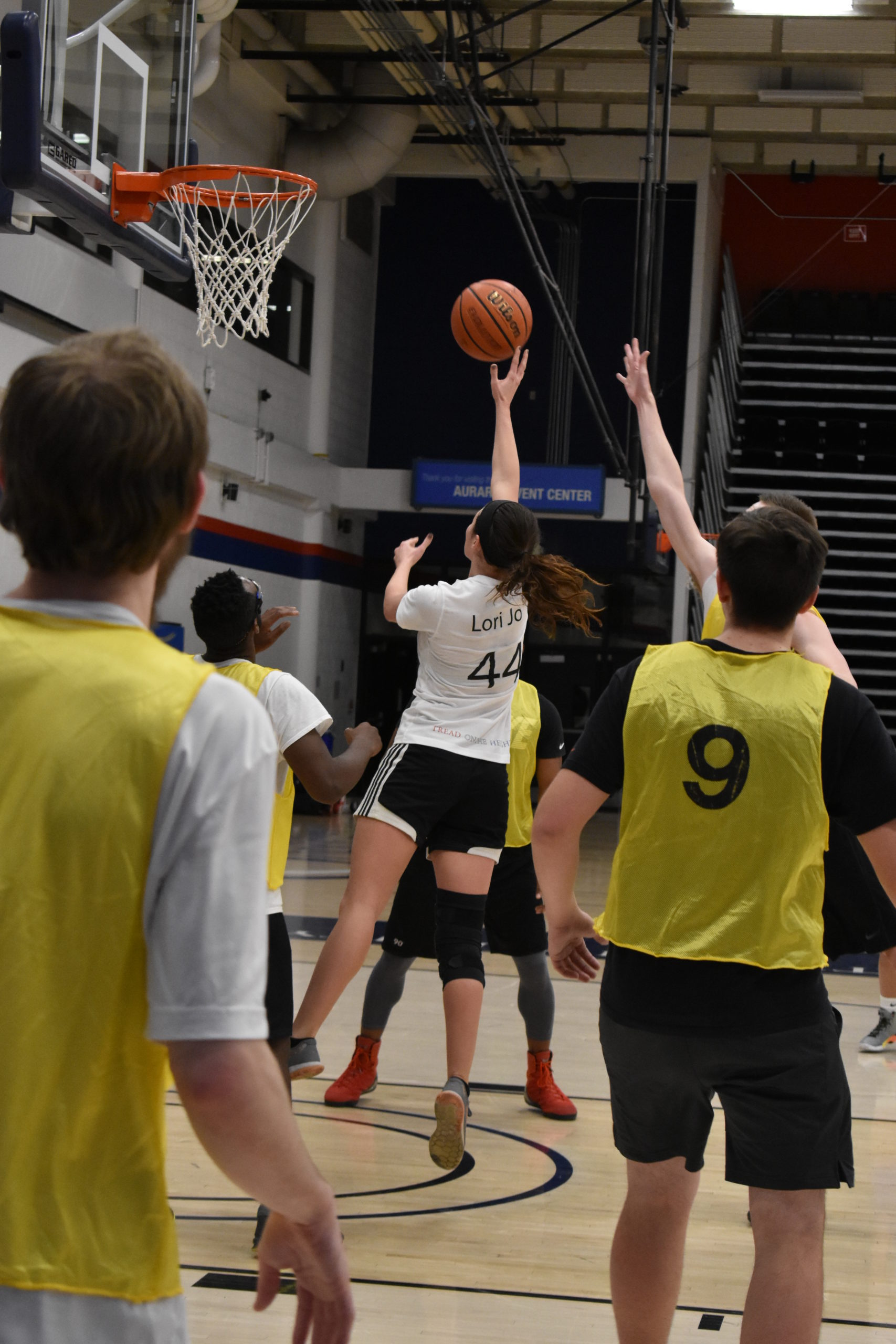 Intramural basketball layup