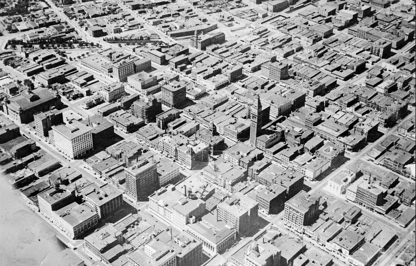 Aerial Denver 1970s