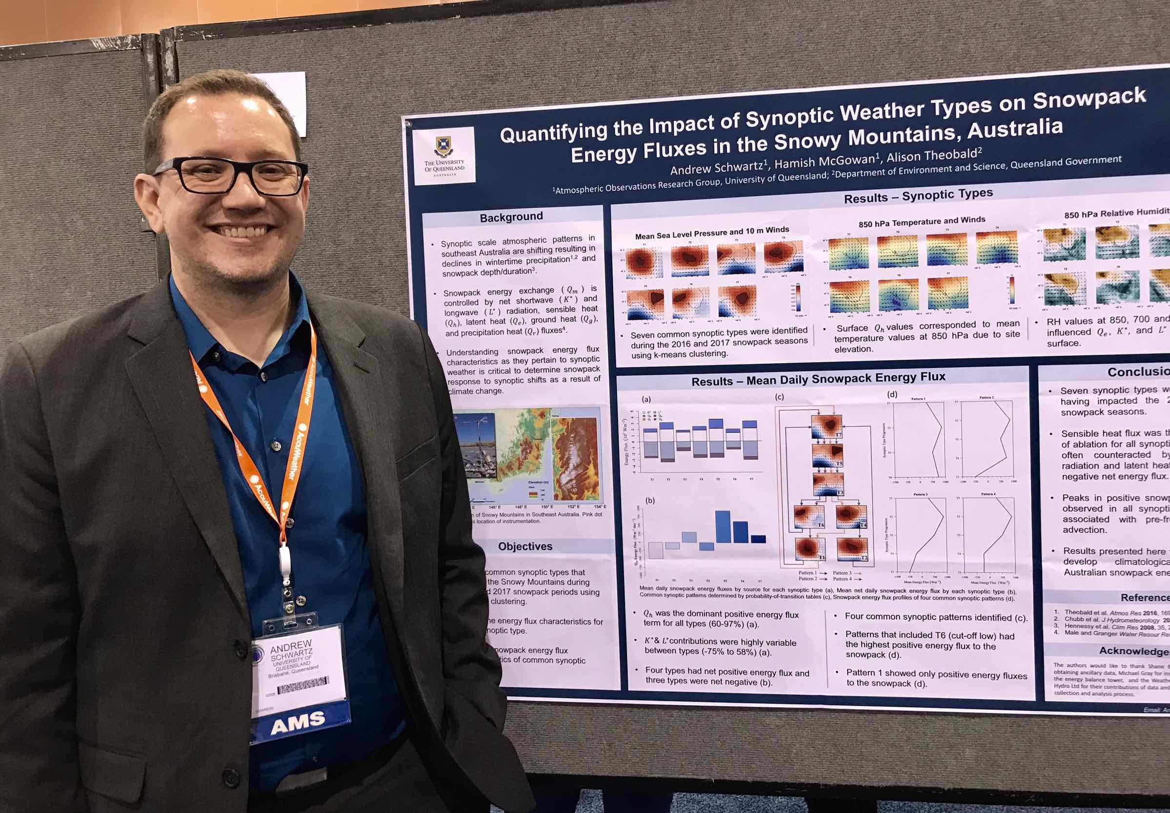 Alumnus Dr. Andrew Schwartz presenting his research at AMS Phoenix 2019