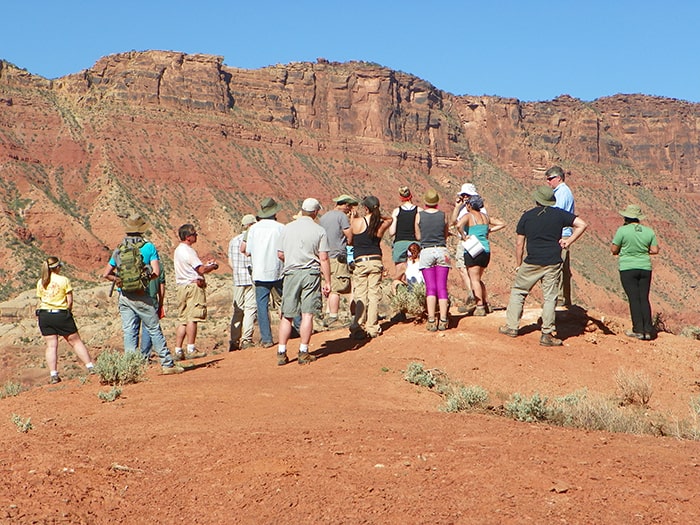 Geology group during instruction