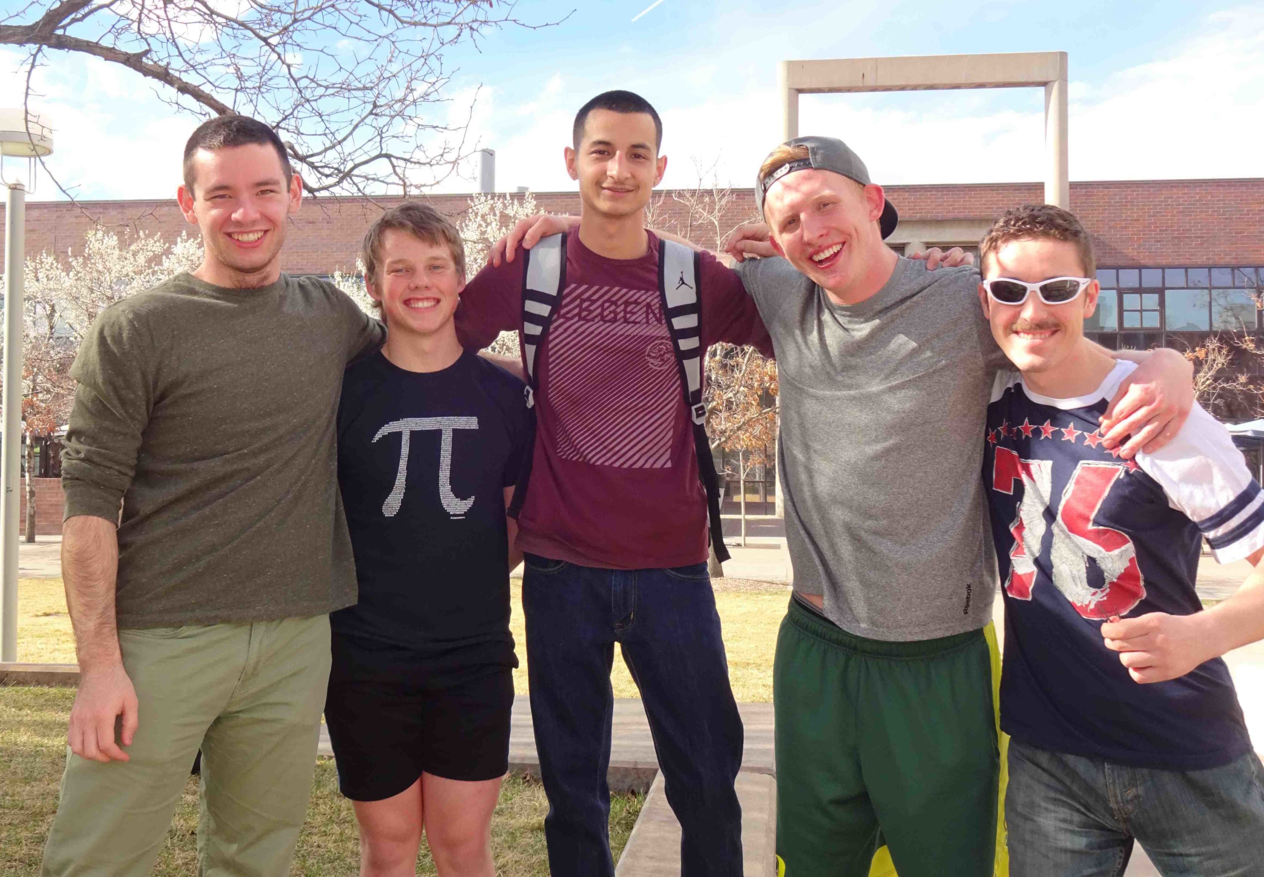 Students wearing shirts to celebrate 