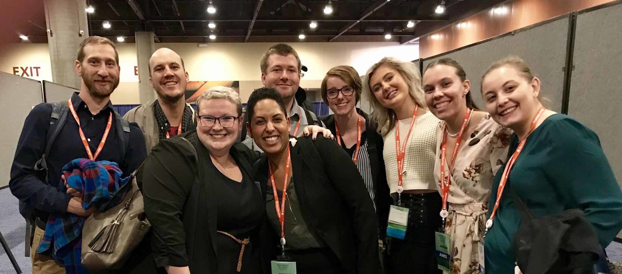 Meteorology students after presenting posters at the AMS conference
