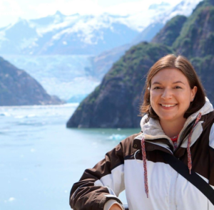 Dr. Keah Schuenemann with a fjord in the background