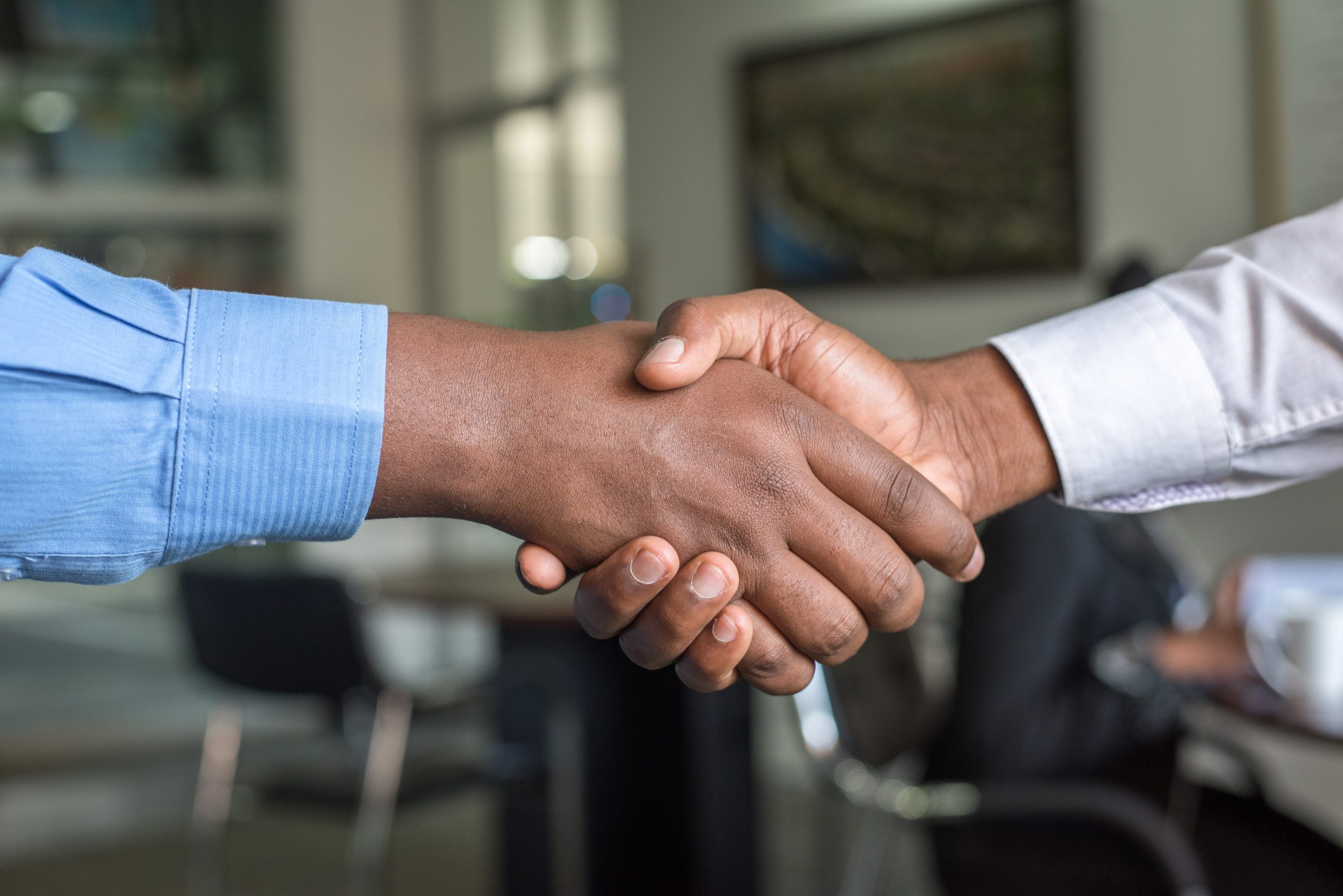 A close up handshake