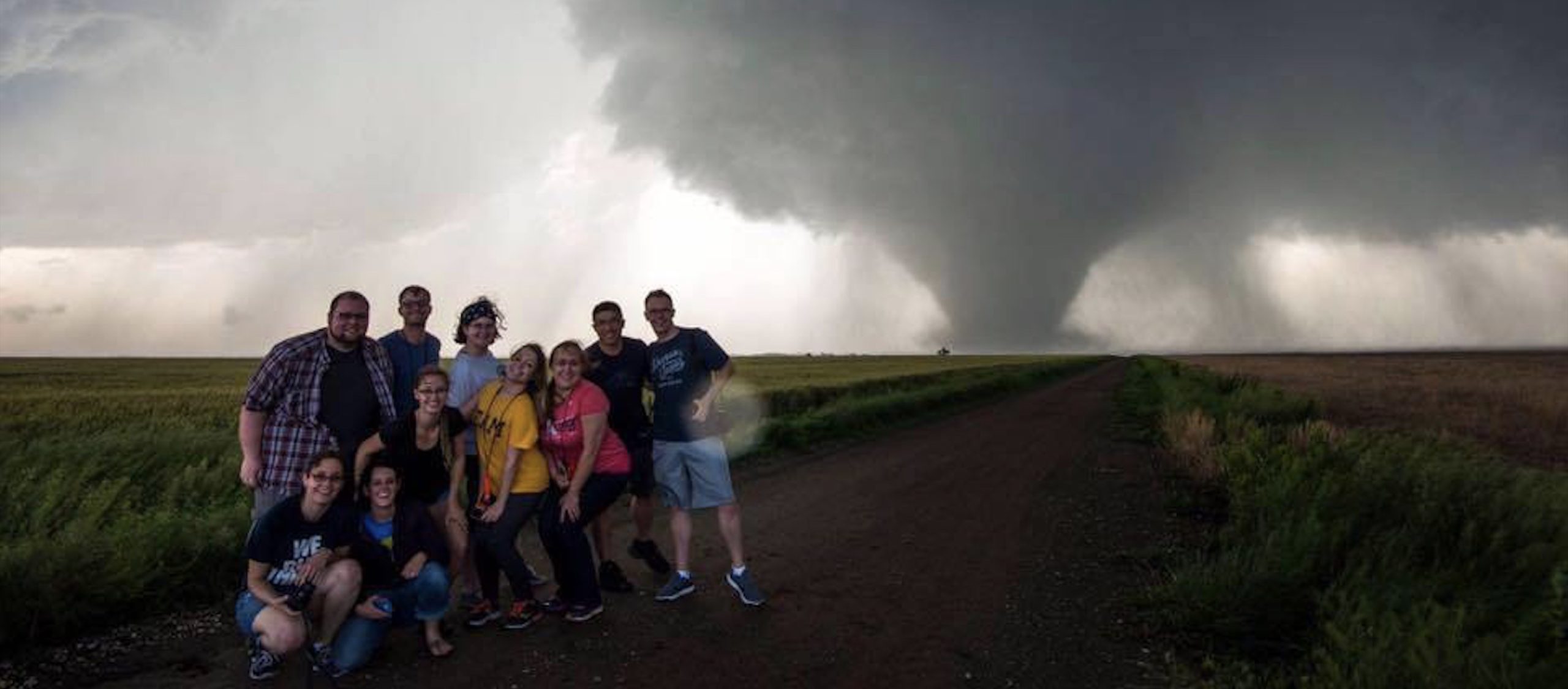 Students in front of Tornado