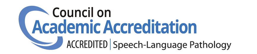 Council on Academic Accreditation accredited Speech-Language Pathology program logo.