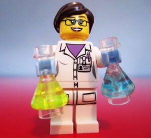 Lego scientist character